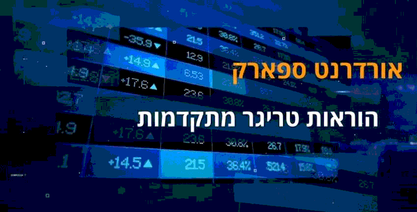 הוראות טריגרים | OrderNet Spark