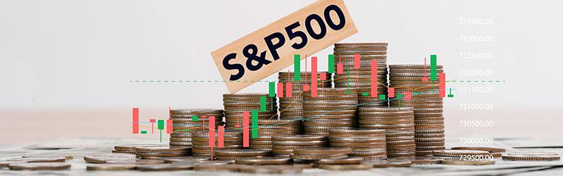 S & P 500  מטבעות המסמלות את הרווח של המדד